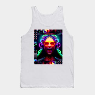 Neon Cyberpunk Urban Pop Girl Tank Top